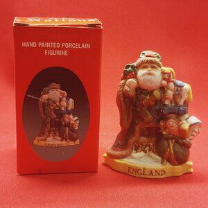 Vintage Santas of the Nation England Hand Painted Porcelain Figurine 1991